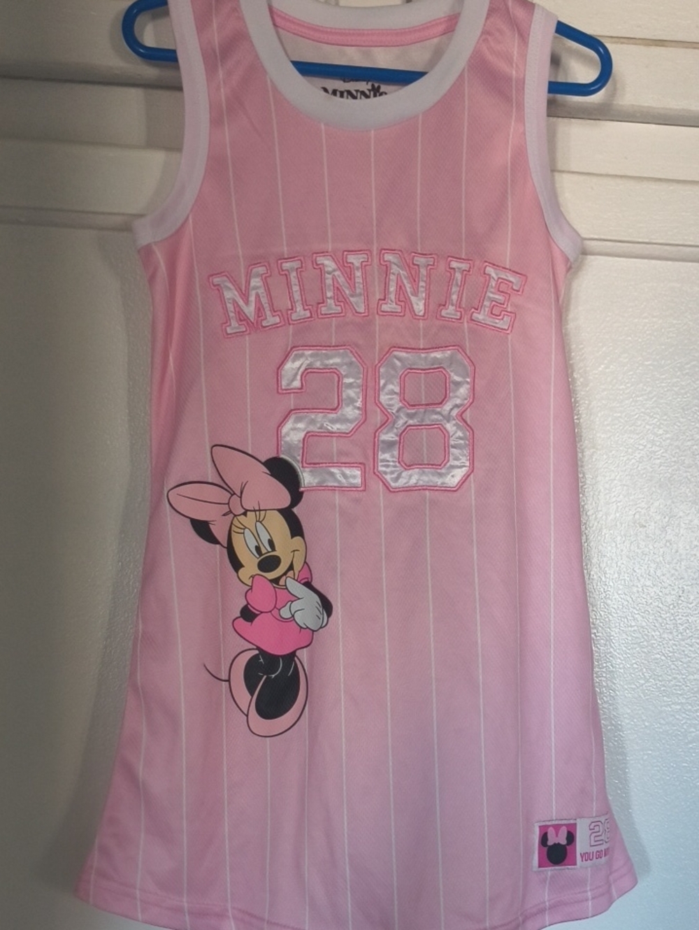 2 Piece- Disney Pink Minnie Mouse Sleeveless Dress With Shorts